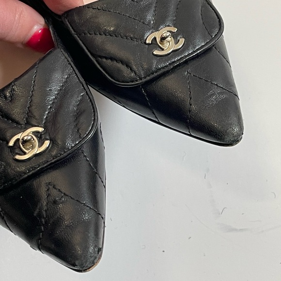 Vintage Chanel pointy toe flat size 37.5 - Picture 4 of 8